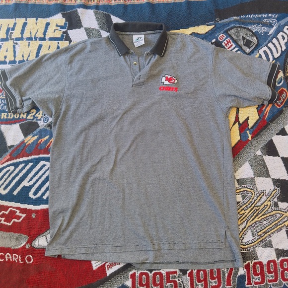 Vintage Dynasty Kansas City Chiefs Polo with Embroidered Logo - Picture 1 of 6